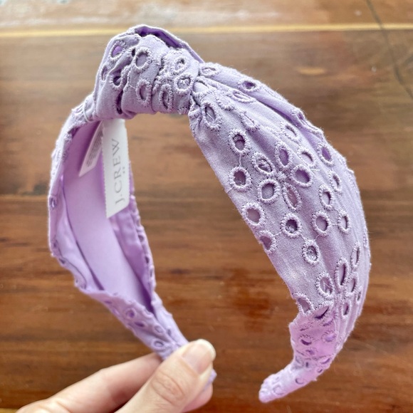 *NWT* J. Crew Eyelet Knot Headband in Dried Lavender - Picture 8 of 12